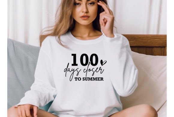 100 Days Closer to Summer: A Fresh Graphics T-Shirt Design