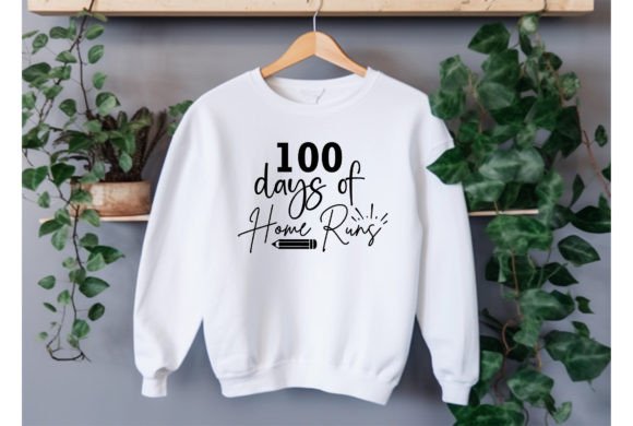 100 Days of Home Runs: A Graphic Design Asset for T-Shirt Designs