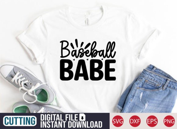 Baseball Babe SVG Craft: Perfect for T-Shirt Designs and Graphics