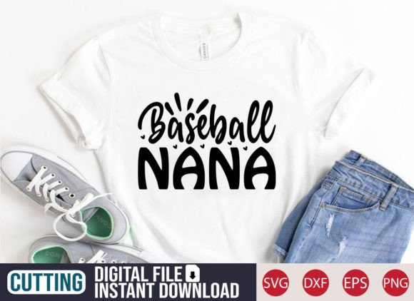 Baseball Nana SVG Craft for Embroidery Projects