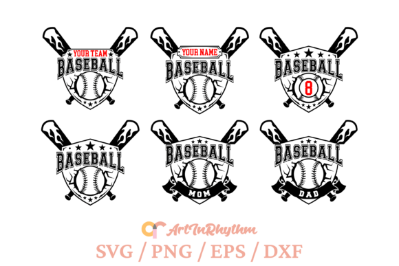 Baseball Split Monogram SVG for Custom Embroidery