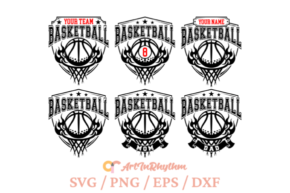 Basetball Split Monogram Svg Bundle for T-Shirt Designs and Graphics