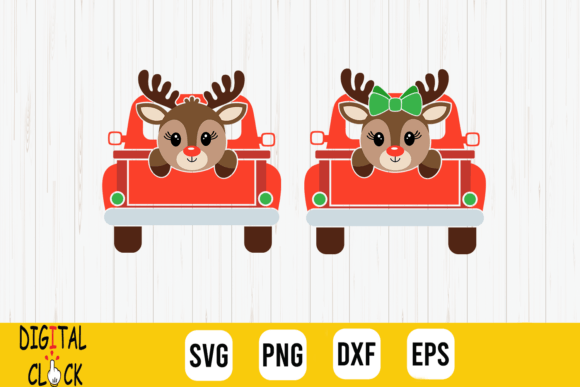 Christmas Truck Reindeer Monogram: A Perfect T-Shirt Design