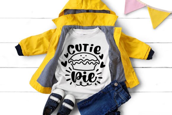 Cutie Pie SVG Kids T-Shirt Design for Graphics and Crafts