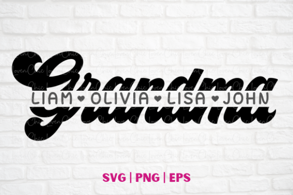 Grandma Monogram - Mother's Day Graphics for T-Shirt Designs