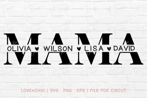 Happy Mother's Day - Mama Monogram PNG for Graphics and T-Shirt Designs