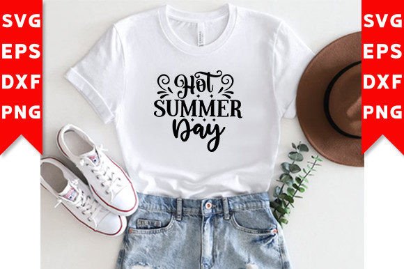 Hot Summer Day SVG Craft for T-Shirt Designs and Graphics