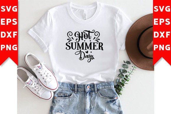 Hot Summer Days SVG Craft for T-Shirt Designs and Graphics