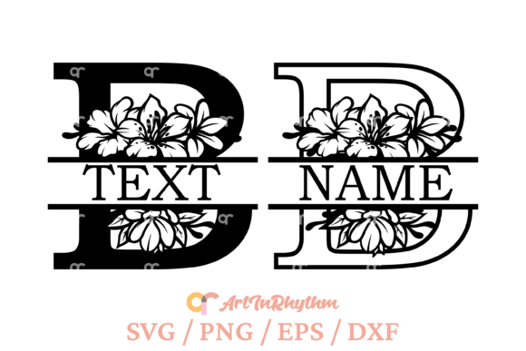 Letter B Split Monogram Svg for T-Shirt Designs and Graphics