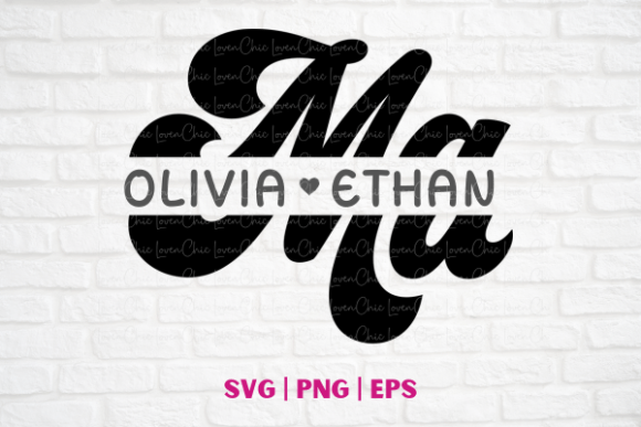 Ma Monogram - Mother's Day Graphics for T-Shirt Designs
