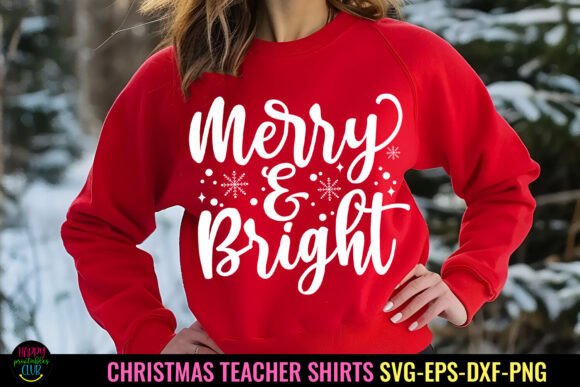 Merry and Bright Shirt SVG: A Festive Craft Graphics Asset