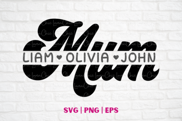 Mum Monogram - Mother's Day Graphics for T-Shirt Designs