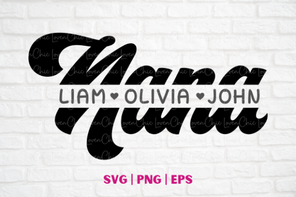 Nana Monogram - Mother's Day T-Shirt Designs and Graphics