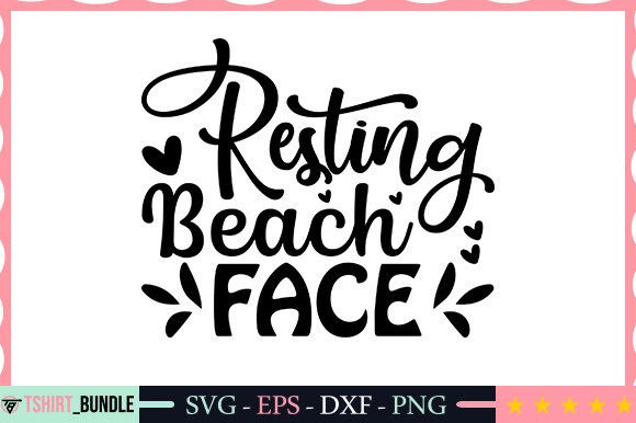 Resting Beach Face SVG: Perfect for T-Shirt Designs and Graphics