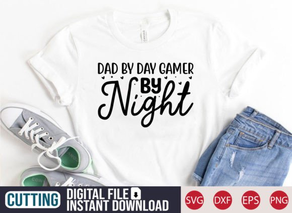Review: Dad by Day Gamer by Night SVG for T-Shirt Designs and Graphics